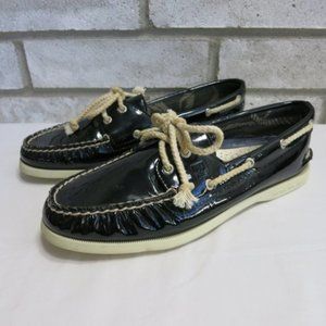 Sperry Top-Sider Patent Leather Casual Deck Boat Shoes Women's Footwear Sz 9 M